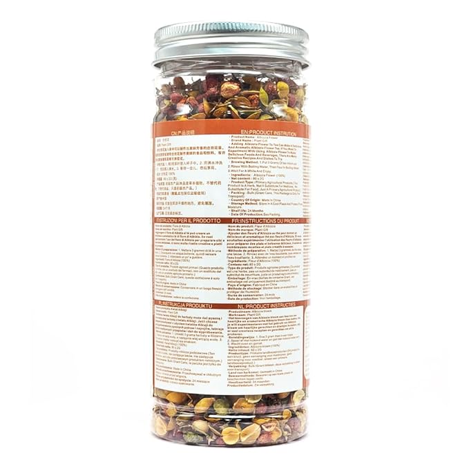 Plant Gift Albizia Flower Julibrissin Blooming Tea, HE HUAN HUA Loose Leaf Chinese Health Tea 80g / 2.82oz