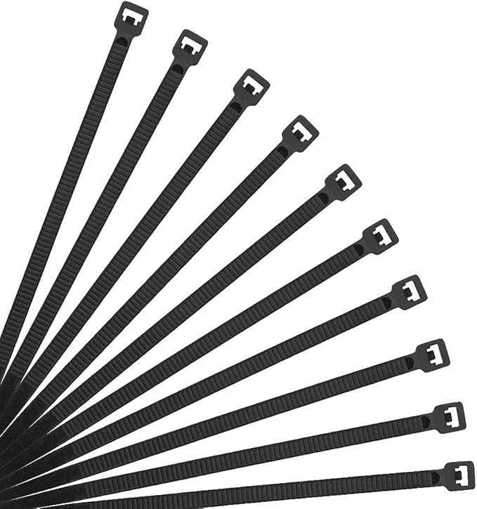XINGO 12 Inch Black Cable Zip Ties (500 Pack), 40 Pounds Tensile Strength-Heavy Duty, Self-Locking UV Resistant Nylon Plastic Wire Ties for Indoor and Outdoor Use