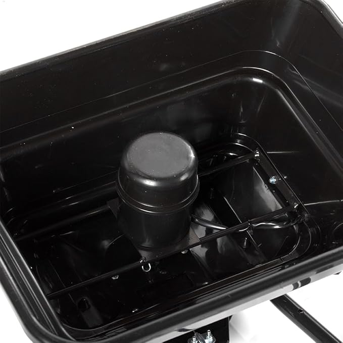 Titan Attachments 12 Volt ATV/UTV Broadcast Spreader, 80 LB Capacity, Back or Front Mounting for ATV, UTV, Or Utility Tractor, Lawn and Garden Seed Spreader with Rain Cover