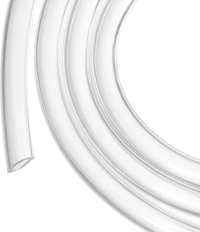 1/4" x 3/8" Clear Plastic PVC Tubing 5ft Flexible Vinyl Tube, [for Garden Irrigation, Water Hose, Fish Tank, Aquarium] - 6.4x9.5mm