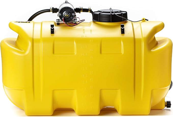 25-Gallon Gold Spot Sprayer – 12V Pump, Deluxe Handgun, 2.2 GPM, 100 PSI, Heavy-Duty Tank, Adjustable Spray Pattern & 15 Ft Hose