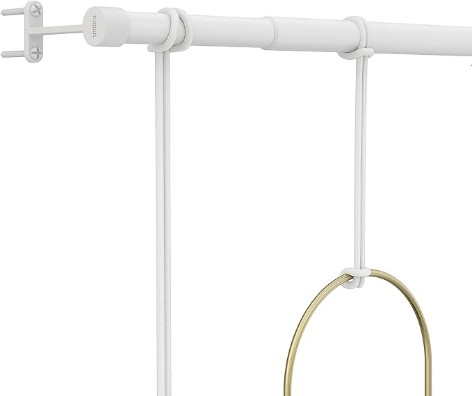 Umbra Triflora Hanging Planter for Window, Indoor Herb Garden, Set of 3, White/Brass