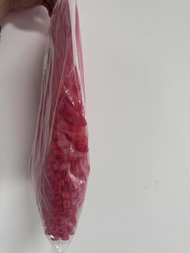 XINGO 1000 PCS Red Zip Ties 8 Inch, 60 LBS Tensile Strength, Self-Locking Nylon Plastic Nylon PA66 Wire Ties for Indoor and Outdoor Use