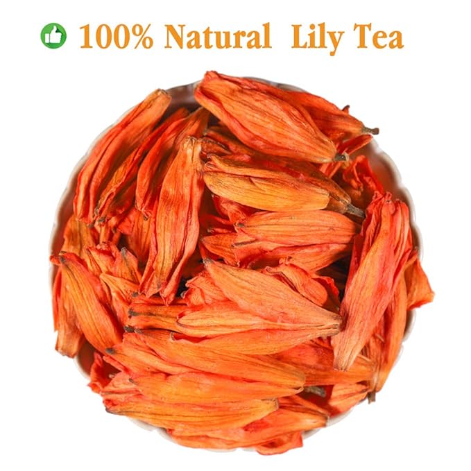 Plant Gift 100% Pure Natural Lily Tea, Premium Lilies, Dried Health Lily Flower Tea 35g