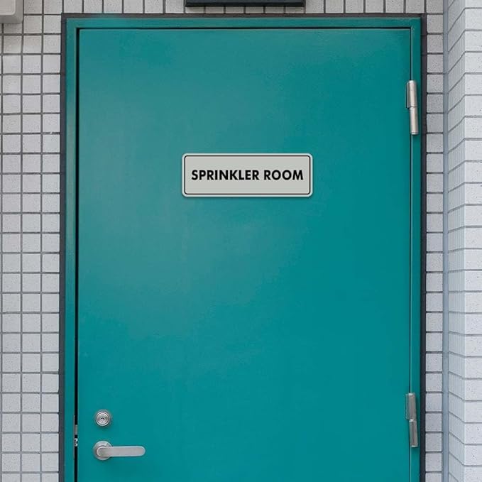 Signs ByLITA Standard Sprinkler Room Sign (Black) - Large