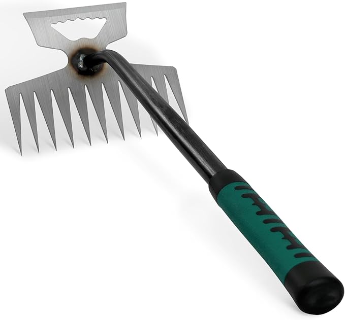 Weed Puller Tool, Time-Saving Garden Tools, Upgraded Hadfield Steel Weeding Tool Multifunctional Weeder, Dandelion Weed Puller Tool Gardening Tools for Yard, 11 Teeth
