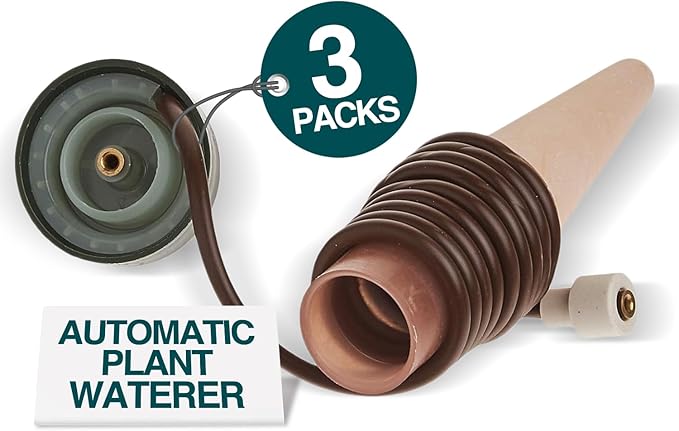 Blumat Classic Plant Watering Stakes - Self-Watering Insert for Indoor and Outdoor Plants - Automatic Slow Release Irrigation System for Potted Plants - Houseplant Care Device (3 Pack)