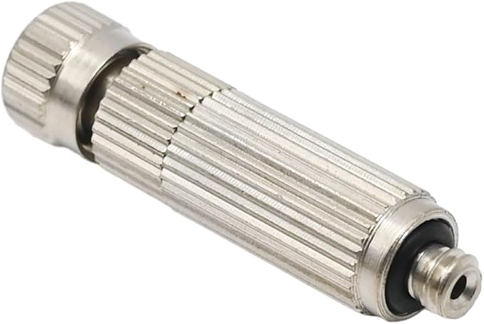 10 Pcs High Pressure Misting Nozzles Stainless Steel for Outdoor Cooling Misting System, High Pressure Anti Drip Cleanable, 3/16" Thread (0.8mm)