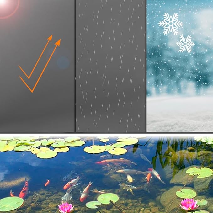 Pond Liners 10 x 15 Feet, Easy Cutting LDPE Pond Liner 20 Mil, High Preformed Koi Pond Liner for Ponds, Streams, Fountains and Garden Waterfall