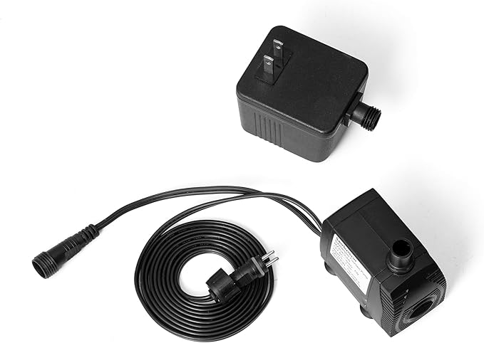 Glitzhome 29.25" H Oversized Ceramic Vase Outdoor Water Fountain Tall Patio Garden Water Fountain with LED Light and Submersible Pump Yard Art Decor, Cobalt Blue