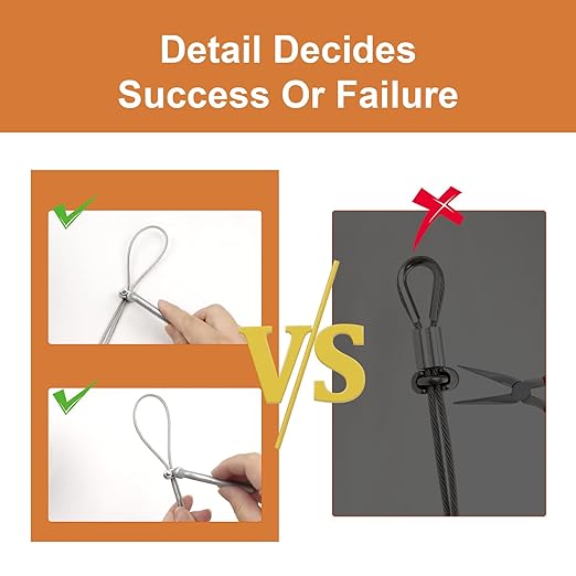 1/8" Vinyl Coated Wire Rope Kit with Work Gloves, 300FT Stainless Steel String Light Hanging Kit with Turnbuckle,7x7 Strand 920LB Strength Clothes Line Cable for Outdoor, Crafts, Garden