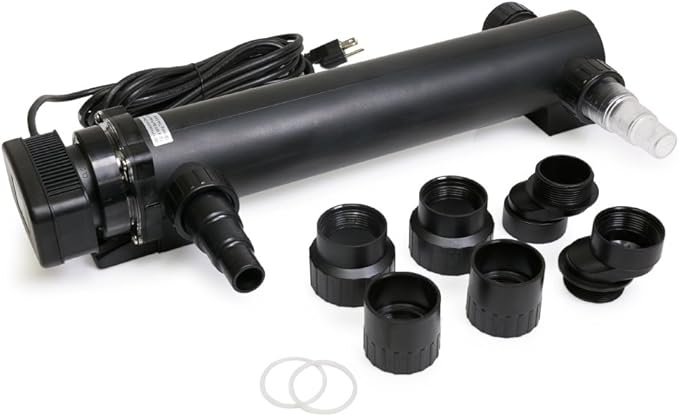 24W Non-Submersible UV Ultraviolet 21.5" Light Clarifier Lamp Filter for Aquarium Koi Pond Fish Tank