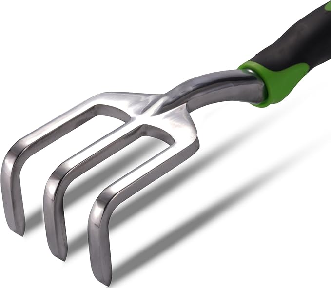 Garden Tools, 3-Piece Garden Tool Set with Non-Slip Ergonomic Handles, Lightweight Aluminum Alloy Rust-Proof Durable Gardening Hand Tools, Ideal Gardening Tools Gifts for Women and Men