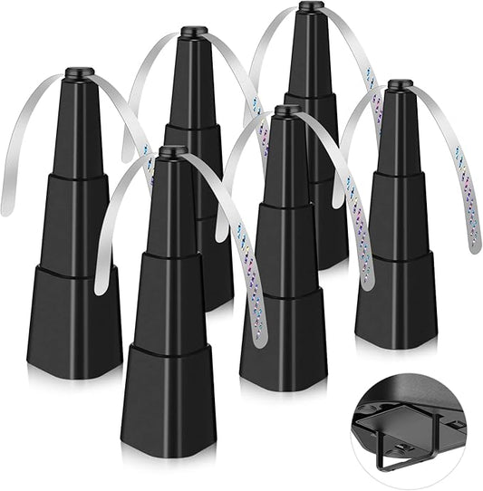 Fly Fans for Tables, Fly Repellent Fan for Indoor/Outdoor, Food Fans to Keep Flies Away for Party, BBQ, Home, Picnics, Travel, Portable and Easy Use 6 Pack (Black)