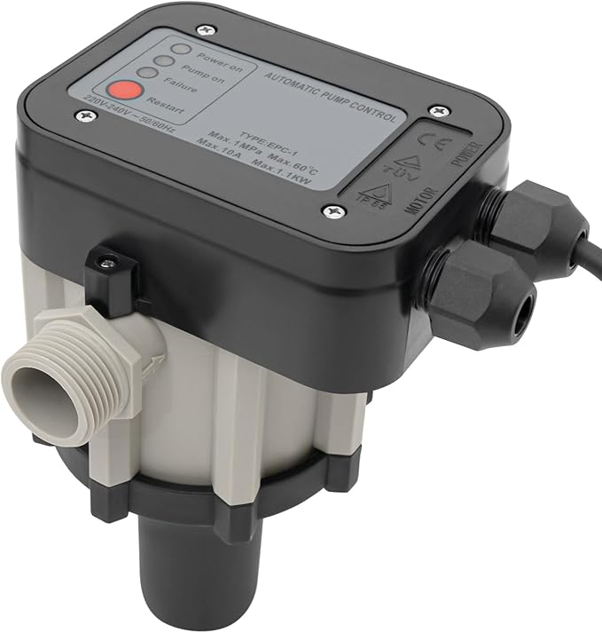 1.5HP 1200GPH 164ft Head Garden Hose Water Booster Pump - 115V Shallow Well Sprinkler Pump with Automatic Controller - High-Flow Irrigation, Draining & Water Transfer Jet P ump