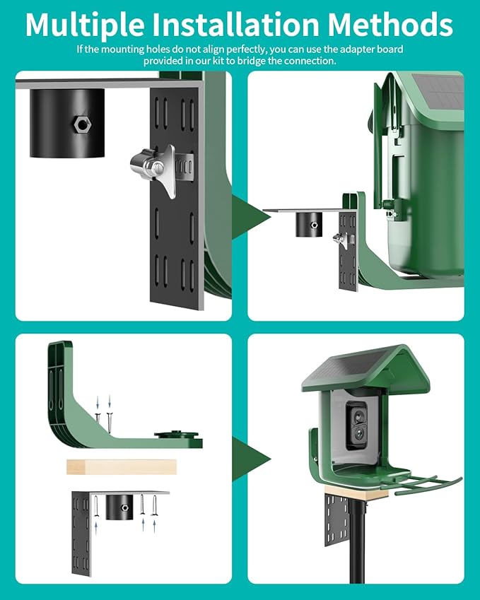 Bird Feeder Pole – 90 Inch Height Bird House Pole with 1-Inch Dia Heavy Duty for Birdfeeders, Feeding Stand with Mount Kit for Outdoor, Slip-Fit Connection