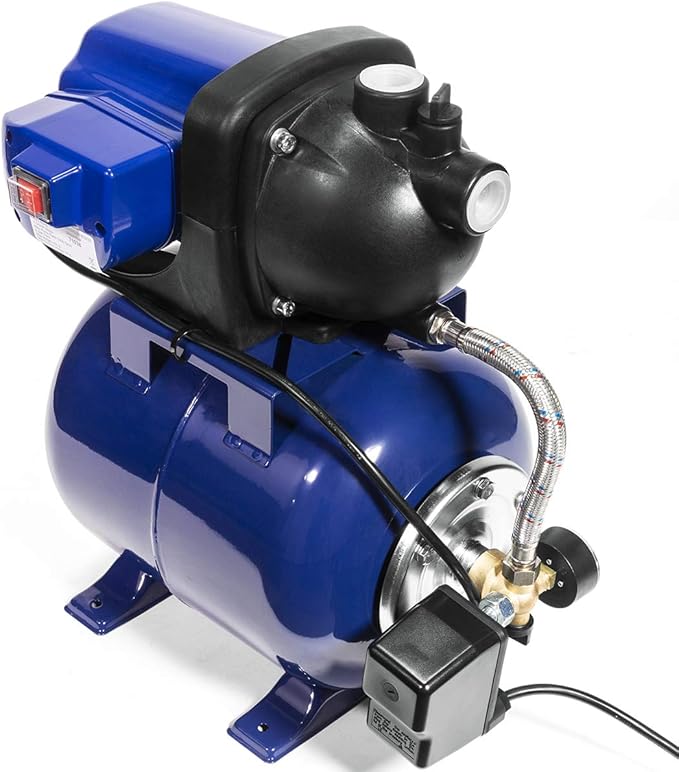 XtremepowerUS 1.6HP Shallow Well Pump Tank Garden Water Pump Booster System Pressurized Farm Irrigation 1000GPH, 1200W