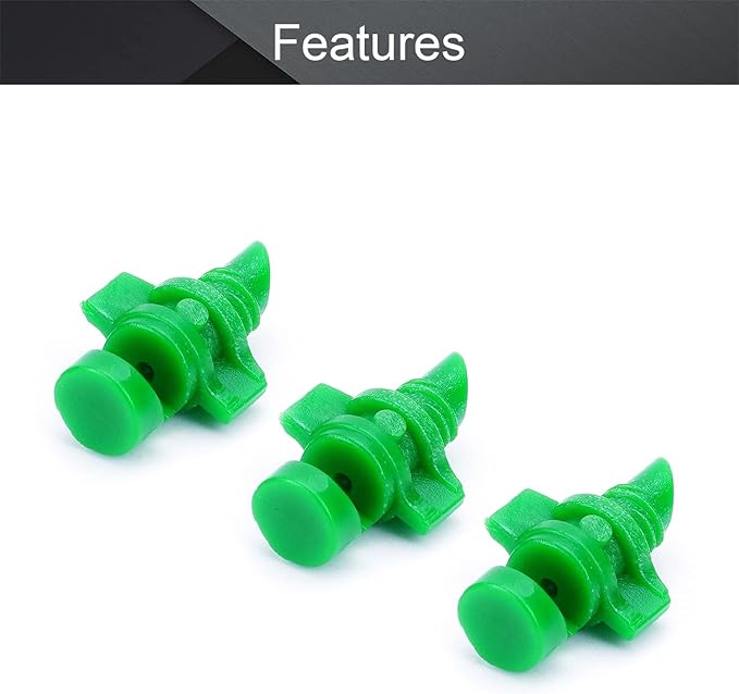 MroMax 25Pcs 180 Degree Micro Sprayer Automizing Sprinkler Nozzle Hydroponic Aeroponic Misters Fan Jet for Miniature Garden Lawn Plant Irrigation System Green