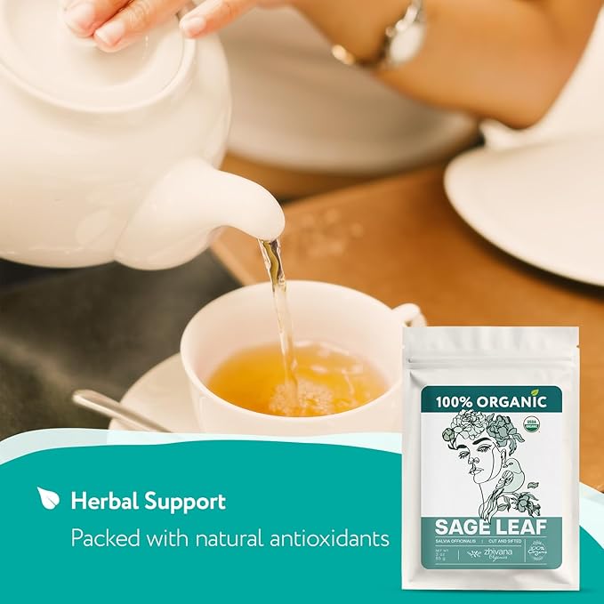 Super Value Pack 5 LB - Organic Sage Leaf (Salvia officinalis) – Loose Dried Leaves – Edible Grade for Tea, Seasoning & Herbal Uses