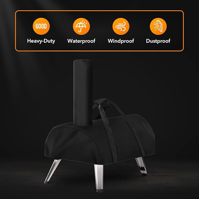 Heavy Duty Replacement Grill Cover fits for Ooni Karu 12 Carry Cover, Pizza Oven Accessories, Black