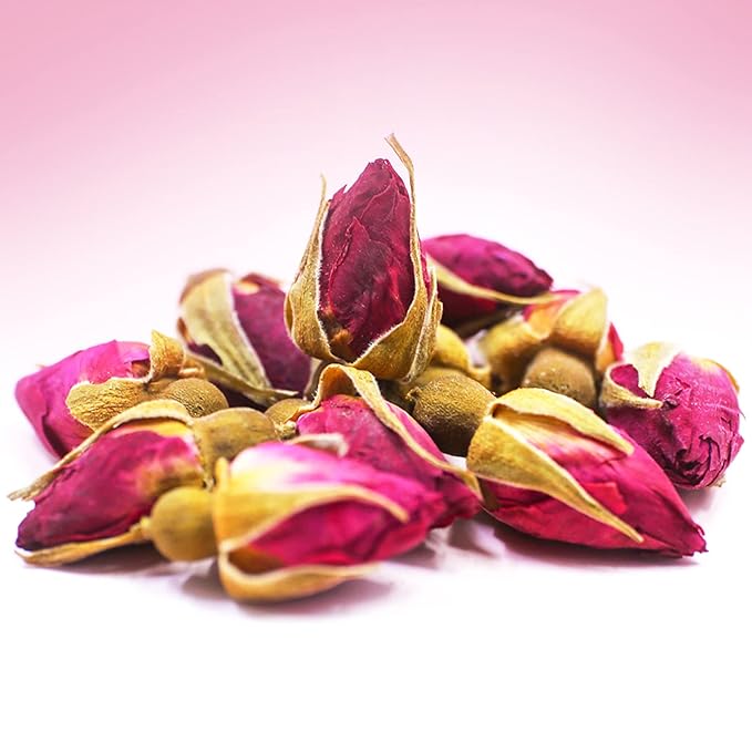 TEARELAE - Premium Dried Rose Buds - 100% Pure Natural Dried Roses Edible Flowers 3oz/85g - Culinary Rosebud for Rose Tea, Baking, Candle Making, Soap Making and Handicraft