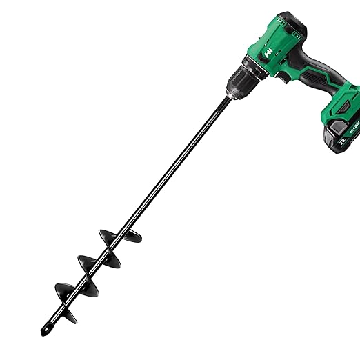 Garden Auger Drill Bit for Planting 2x14.5, Spiral Ground Auger Drill for 3/8" Hex Drive Drill, Bulb and Flower Planter Tool