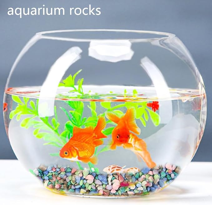 HappyFiller Colored Gravel,Indoor Plants Succulent Cactus Topper Dressing Pebbles,Polished Mini Stones 3-5mm for Aquarium Fish Tank,Fairy Garden Terrarium Decor,Vase Filler,Resin Arts Crafts,0.88 LB