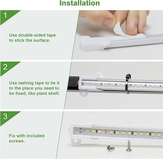 Wiaxulay Grow Lights for Indoor Plants Full Spectrum, 6000K LED Plant Grow Light Strips, Grow Lamp with Auto On/Off 6/12/16H Timer, 5 Dimmable Levels, 3 Switch Modes for Hydroponics Seedling