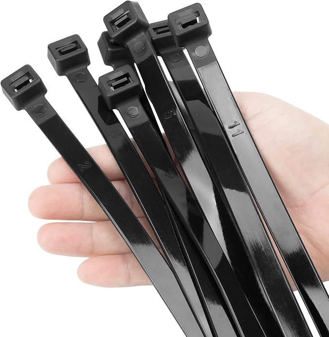 XINGO 26 inch Black Zip Ties Heavy Duty 40 PCS, 250 LBS Ultra Strong Plastic Wire Ties, Large Cable Ties Extra Long Tie Wraps, Indoor and Outdoor UV Resistant