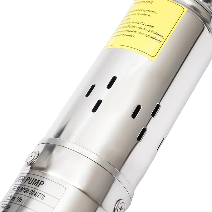 3 Inch Solar Water Pump Submersible Well Deep Bore Screw Well Garden Irrigation Kit with MPPT Controller (24V 270W)