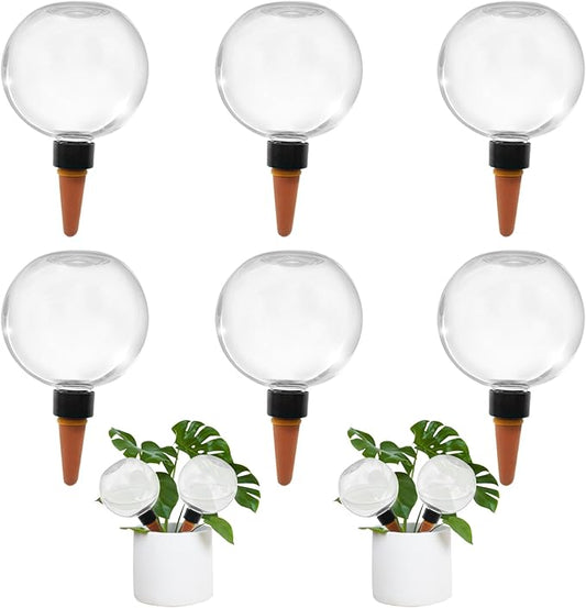 6 Pcs Self Watering Globes for Indoor Plants Automatic Watering Planter Insert 17.5 oz Watering Bulbs with Slow Release Control Water Dripper for Plants