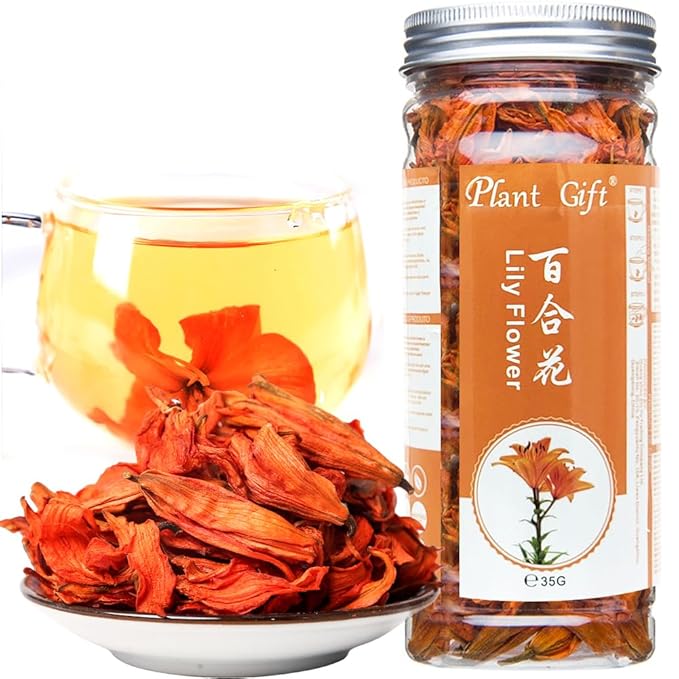 Plant Gift 100% Pure Natural Lily Tea, Premium Lilies, Dried Health Lily Flower Tea 35g