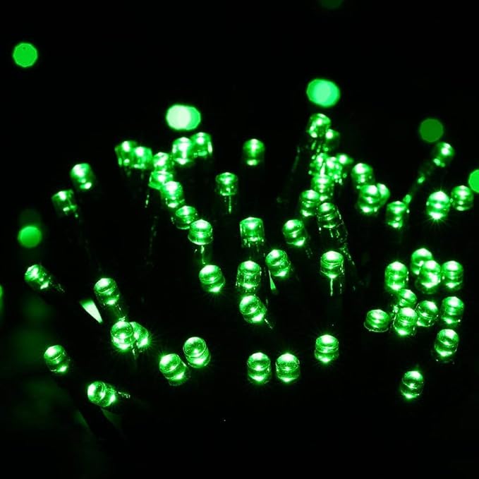 Toodour Solar Christmas Lights, 72ft 200 LED 8 Modes Green Christmas String Lights, Waterproof Solar Lights String for Garden, Patio, Fence, Holiday, Party, Balcony, Outdoor Christmas Decorations