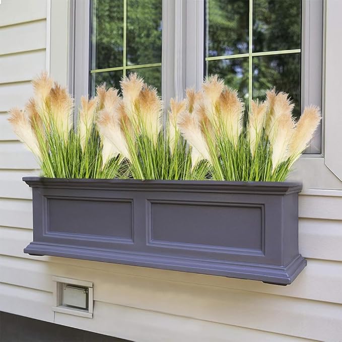 Melorca&Guilla Artificial Plants 4PCS 33.5“Fake Plant Tall Onion Fake Grass,Faux Grass Plants Artificial Greenery Shrubs Bushes for Garden Shop Office Home Décor