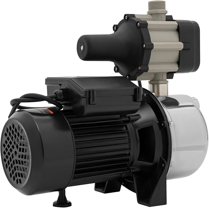 1.5HP 1200GPH 164ft Head Garden Hose Water Booster Pump - 115V Shallow Well Sprinkler Pump with Automatic Controller - High-Flow Irrigation, Draining & Water Transfer Jet P ump
