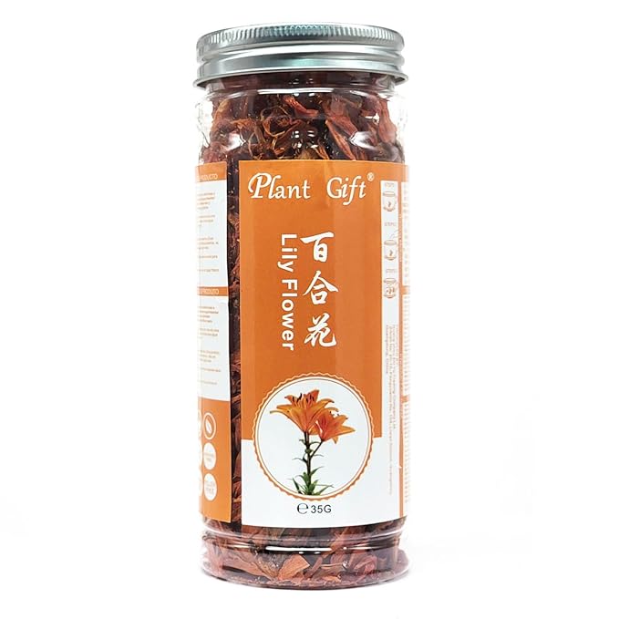 Plant Gift 100% Pure Natural Lily Tea, Premium Lilies, Dried Health Lily Flower Tea 35g