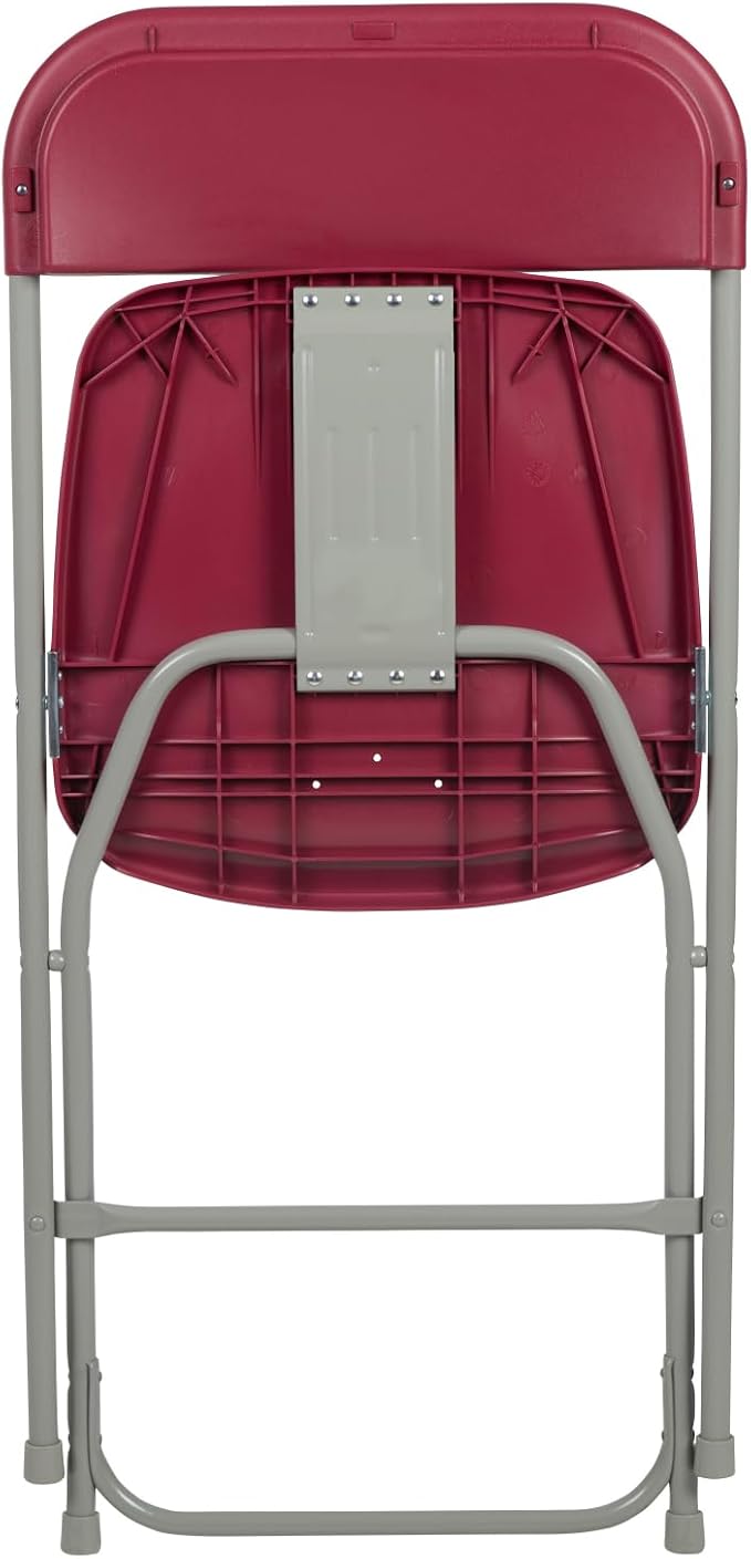 Flash Furniture Hercules Series Plastic Folding Chair - Red - 650LB Weight Capacity Comfortable Event Chair - Lightweight Folding Chair