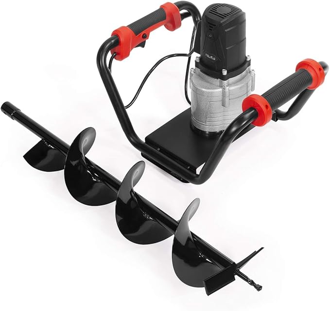 XtremepowerUS 1500W Electric Post Hole Digger Earth Auger Dig Hole Fence Post Hole Digging, Tree Planting with 6" Digging Auger Bit Set, 3/4" Shaft