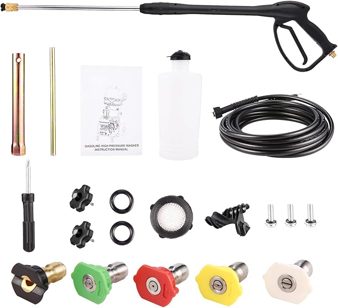 4200PSI Pressure Washer 4.0GPM Gas Power Washer 212CC Gas Powered Washing Machine Commercial High Pressure Washer with 25ft Hose&5 Nozzles for Patio Garden Yard Vehicle,EPA/CARB/ETL (SN98-4200PSI)