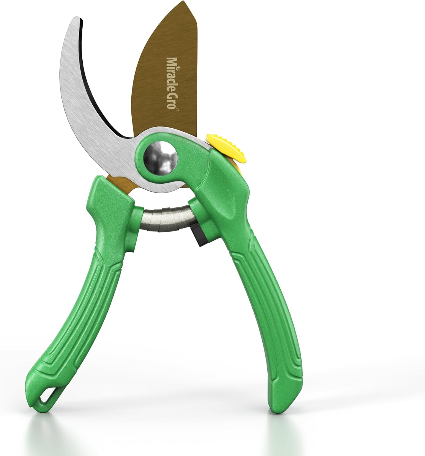 Miracle-Gro 8 in. Bypass Pruning Shears – 1/2 in. Cutting Capacity; Gardening Hand Pruner with Sharp Carbon Steel Blade and Non-Slip Grip – Lightweight Garden Tool for Live Plants and Soft Stems