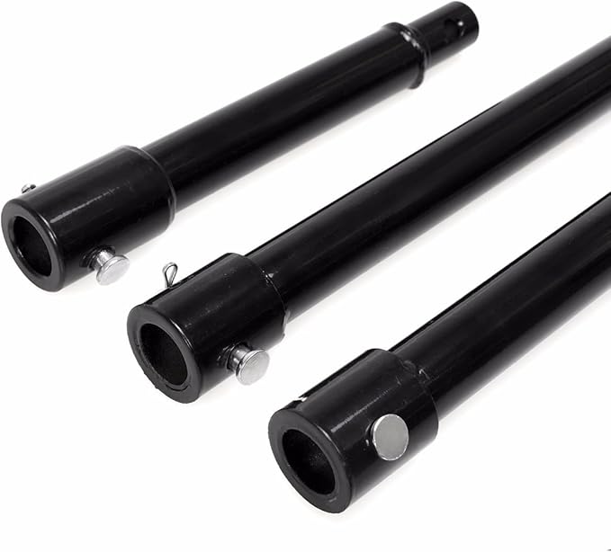 XtremepowerUS3 3 Pieces Auger Extension Drill Bits (8", 12", 20" Length) Extension Earth Ice Auger Extension Set Post Hole Digger Replacement Compatible to 3/4" Shaft