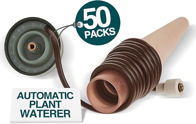 Blumat Classic Plant Watering Stakes - Self-Watering Insert for Indoor and Outdoor Plants - Automatic Slow Release Irrigation System for Potted Plants - Houseplant Care Device (50 Pack)