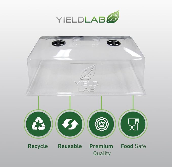 7 Inch Propagation Dome - 10 Pack Humidity Vented Domes – Plant Growing Dome for Seedling, Germination, Soil & Hydroponic Horticulture