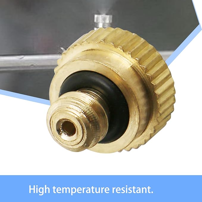 Aopin G 3/16 Brass Misting Nozzles 0.8mm / 0.03" Orifice Atomizing Mister Sprayer Nozzle Suitable For Outdoor Cooling,Garden Irrigation,Fountain, Crop Nutrient Injection, Greenhouse 16 Pcs