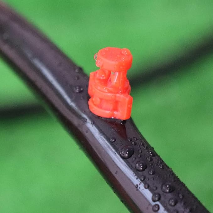 MroMax 20Pcs Misting Sprayer 360 Degree 4x9 Intubation Hole Nozzle Jet Mister Cloning Machine Hydroponic for Water Garden Flower Grass Red