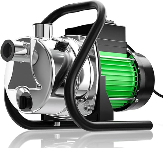 Water Transfer Pump 1.6HP 1800GPH Shallow Well Pump Electric Garden Pressure Booster Pumps for Pool Draining Farm Irrigation Lake Lawn Sprinkler System