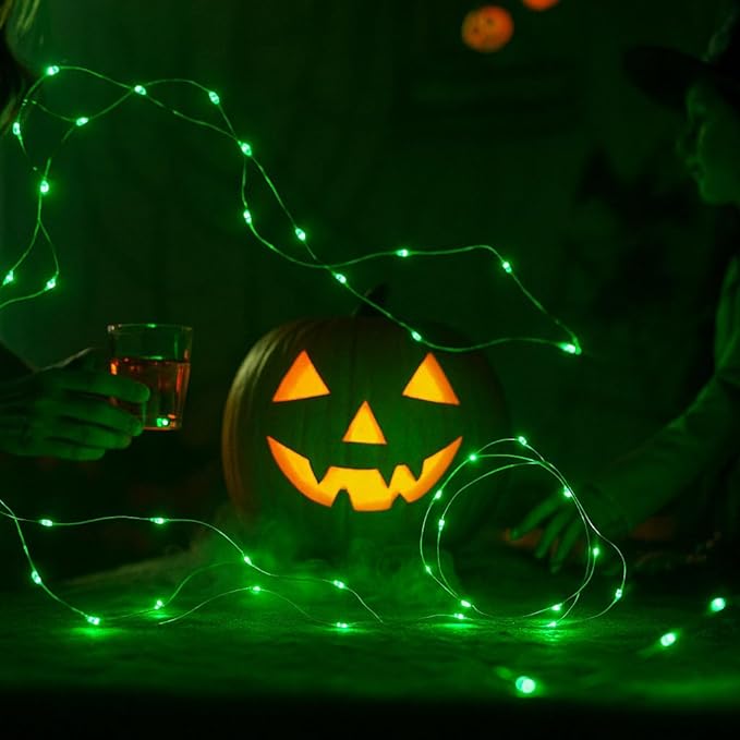 Solar String Lights Outdoor, 2-Pack 80FT 200 LED Solar Christmas Twinkle Lights Outside Waterproof Copper Wire 8 Modes Solar Fairy Lights for Garden Tree Christmas Party Birthday Decoration (Green)