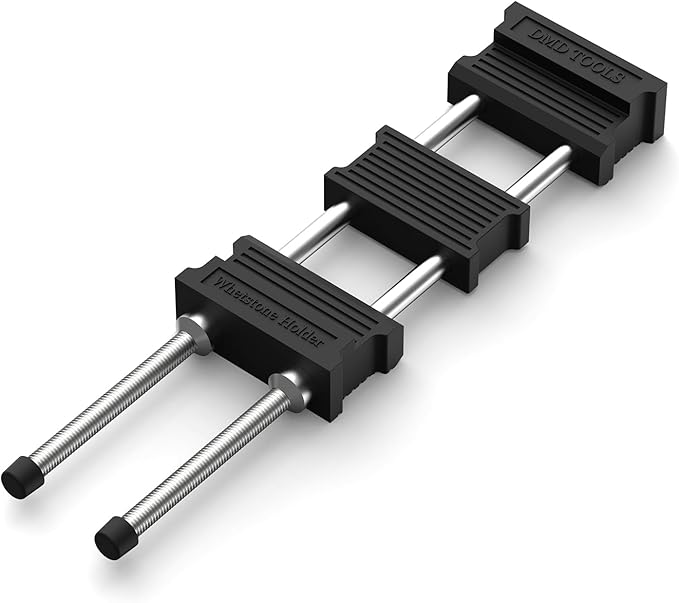 DMD Adjustable Whetstone Holder | Stainless Steel Sharpening Stone Base with Non-Slip Rubber | Secure Knife Sharpening for Kitchen, Workshop & Outdoor Use