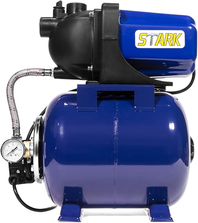 XtremepowerUS 1.6HP Shallow Well Pump Tank Garden Water Pump Booster System Pressurized Farm Irrigation 1000GPH, 1200W