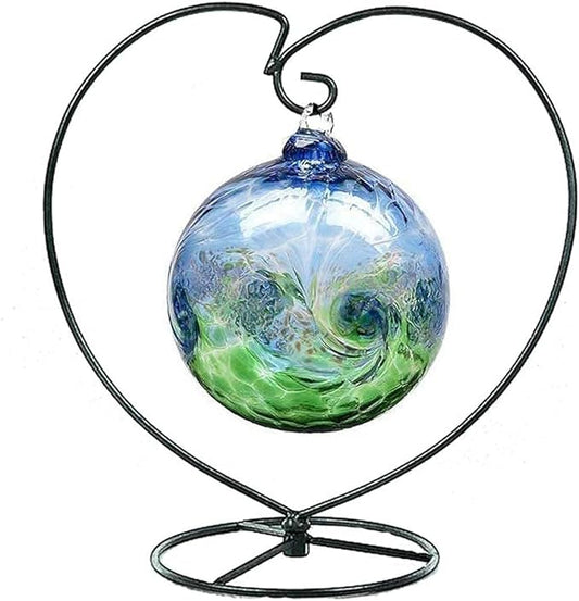 Ornament Display Stand Air Plant Stand Iron Hanging Stand Flower Pot Stand Rack Holder for Hanging Glass Globe Witch Ball Terrarium Christmas Ornament and Home Wedding Decoration(Black) (Love)